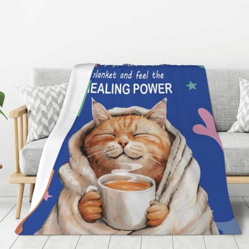 Get Well Gifts for Women Men, Inspirational Throw Blanket Healing Blanket - color: Healing Power