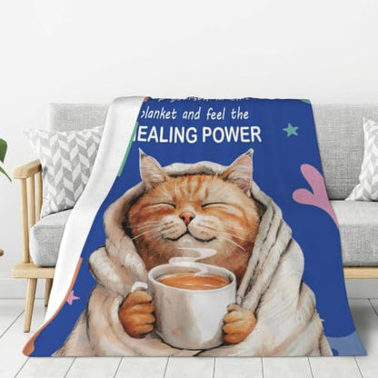 Get Well Gifts for Women Men, Inspirational Throw Blanket Healing Blanket - color: Healing Power