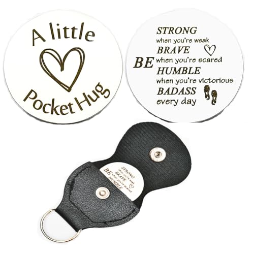 RFTWXHPN Pocket Hug Token Gift Keychain Christmas Birthday Gifts Long Distance Relationship Hug Tokens Keepsake Pocket Hugs - color: Be Strong When You Are Weak
