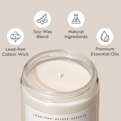 LUMELOOM Sympathy Gifts for Loss of Loved One- 9oz Lavender Scented Candle | Memorial Gifts, No Words Just Hugs, Bereavement, Grief, Think of You, Miscarriage, Get Well Candle for Women, Soy Wax