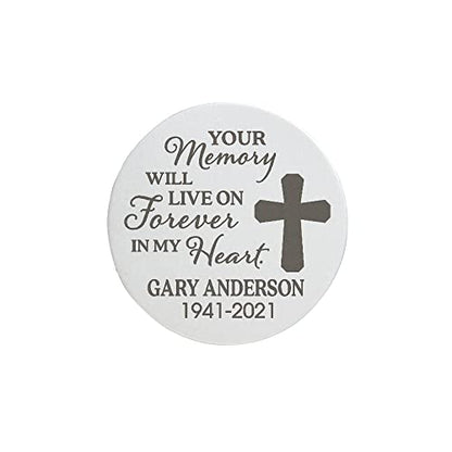 Personalization Universe Your Memory Lives Forever Memorial Personalized Cross Pocket Token