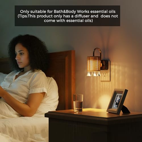 L LOHAS LED Night Lights Plug into Wall, Boho Fabric Cylinder Night Light - color: Gold Ring-3000K, size: 1 Pack