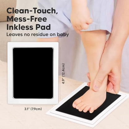 2pk Inkless Baby Hand and Footprint Kit, Mess Free Ink Pads (Jet Black, L) - color: Jet Black, size: 2-Pack, Large 3.1” x 4.9”