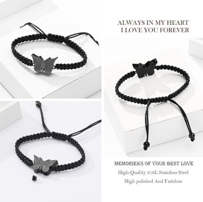 zeqingjw Butterfly Urn Bracelet for Ashes for Women Men - color: Customize