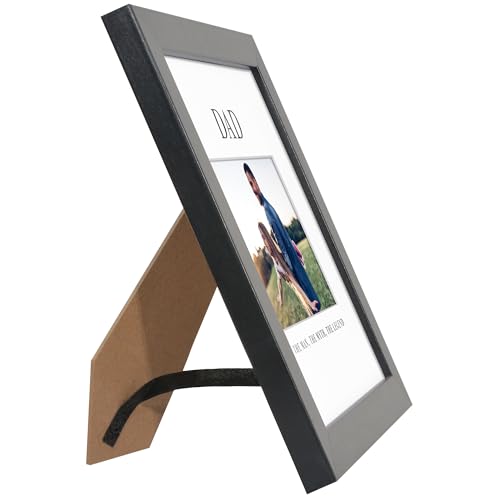 Americanflat Dad Picture Frame - Use as 4x6 Frame with 3 Interchangeable Mats or Display 8x8 Photos without Mat - Signature Collection - Black - size: 8x8, style: Dad Picture Frame