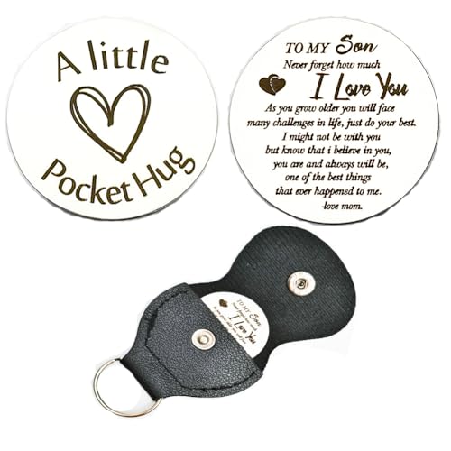 RFTWXHPN Pocket Hug Token Gift Keychain Christmas Birthday Gifts Long Distance Relationship Hug Tokens Keepsake Pocket Hugs - color: To My Son