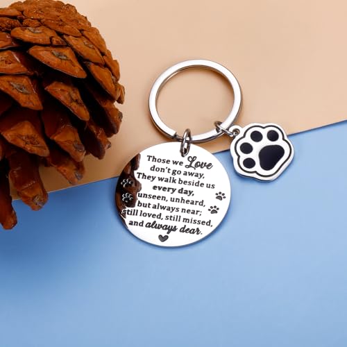 KINMES Dog Memorial Gifts for Loss of Dog, Pet Sympathy Gifts, Pet Loss Sympathy Keychain for Pet Owner, Sympathy Gift for Cat, Bereavement Passed Away Gift
