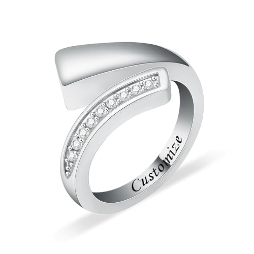Memorial Urn Ring for Ashes Stainless Steel Cremation Jewelry for Men & Women Pet Ashes Keepsakes Holder Ring - color: Customize