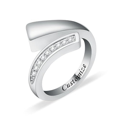 Memorial Urn Ring for Ashes Stainless Steel Cremation Jewelry for Men & Women Pet Ashes Keepsakes Holder Ring - color: Customize