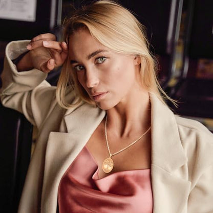 Picture Locket Necklace for Women Men Rose 14K Real Gold 925 Sterling Silver Jewelry Heart Locket Necklace that Holds Pictures Tree of Life Viking Wolf Celtic Knot St Christopher St Michael Pendant - color: I2-6-Tree of Life Locket-Rose Gold