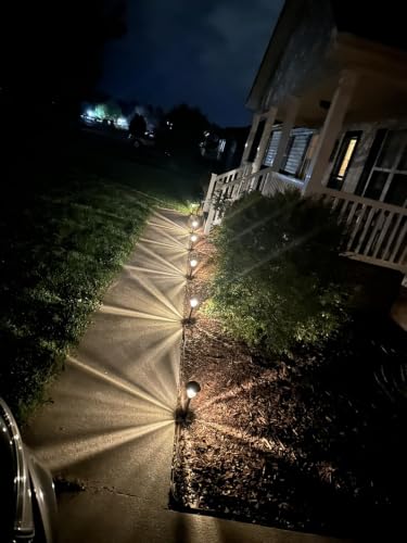 DERAYSION Solar Lights Outdoor, Metal Glass Solar Pathway Lights | IP65 Waterproof Garden Lights Glass Stainless Steel Long-Lasting Outdoor Solar Lights for Yard Garden Path Driveway Walkway - color: 6Pack-6000K-SS
