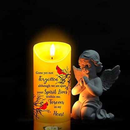 Gerrii Flameless Cardinal Memorial Sympathy Candle LED Battery,Bird Style - style: Bird Style