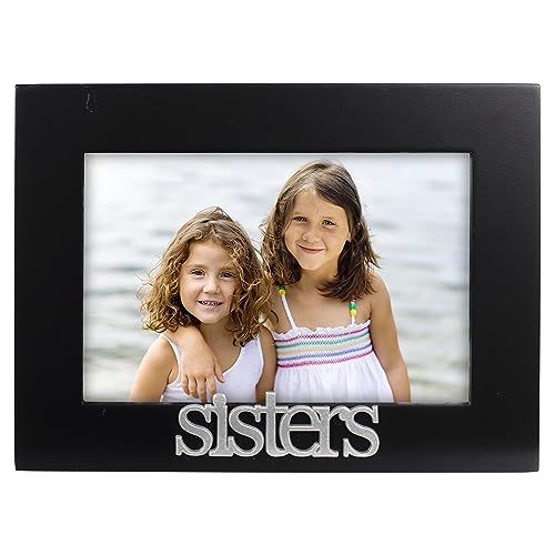 Malden International Designs Sisters Expressions Picture Frame, 4x6, Black - style: Sisters