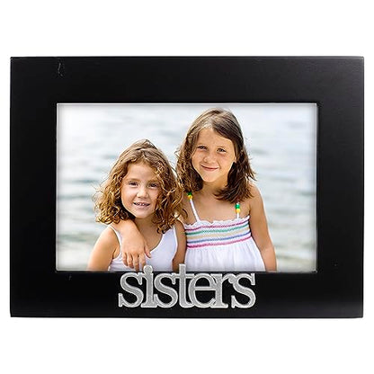Malden International Designs Sisters Expressions Picture Frame, 4x6, Black - style: Sisters