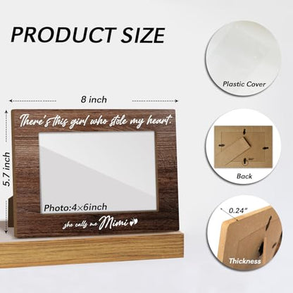 Grandmother Gifts Wooden Photo Display Picture Frames for Desk Grandchildren Pictures Frame Grandma Photo Frame for New Baby New Grandma Gifts First Time Pictures Gift Picture Frames 4x6 - Jk0259 - color: XK18