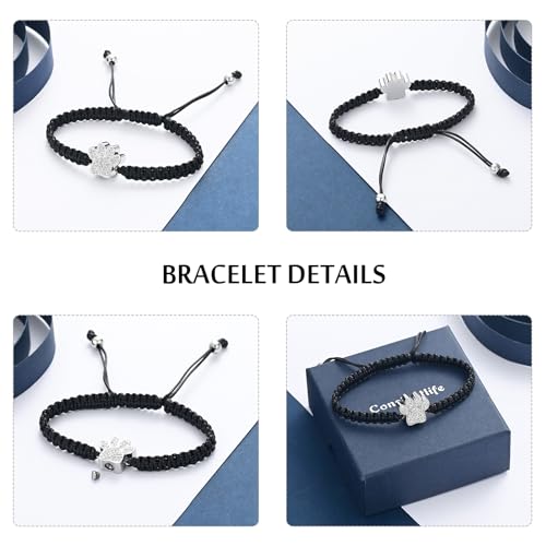 constantlife Cremation Bracelet for Pets Ashes - Dog Paw Pendant Bangle Stainless Steel Memorial Urn Jewelry - color: Z-Silver