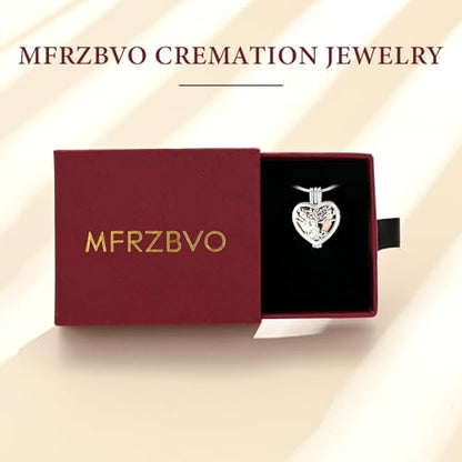 Cremation Jewelry Tree of Life Heart Urn Necklace for Human Ashes for Women Men Always in My Heart Memorial Ashes Keepsake Pendant - color: Rose Gold