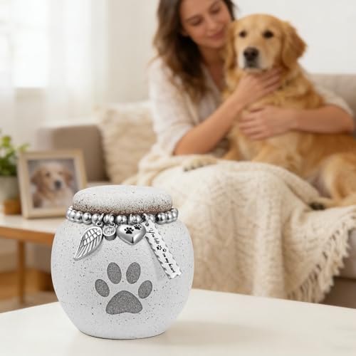 abooxiu Pet Urn for Dogs Cats 2.76 Inch Small Urn for Pet Ashes Cremation Keepsake Urns Ceramic Mini Urns for Ashes Pet Memorial Sympathy Gifts for Loss of Pets Dog Urns Cat Urns