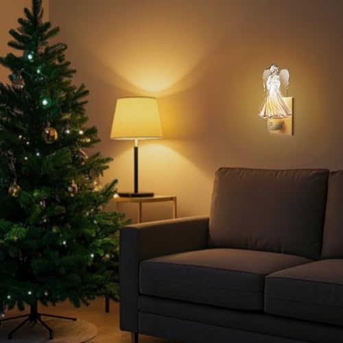 Praying Angel Night Light Plug into Wall with On Off Switch 5w C7 Bulb, Home Decoration for Any Room-Bedroom Bathroom Kitchen Hallway Classroom - style: Angel