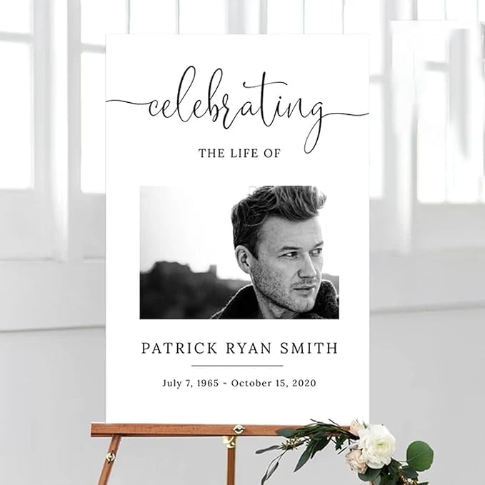 Generic Personalized Memorial Sign, 12 inches by 18 inches, Rectangular, Custom Style, Wall Mount, Paper Material, For Life Celebrations, Memorials