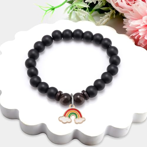 Memorial Gifts for Loss of Loved Beaded Bracelet Sympathy Remembrance In Memory of Mother Father Bereavement Gifts for Loss of Mom Her Women Thoughtful Funeral Gift Jewelry Bracelet with Massage Card
