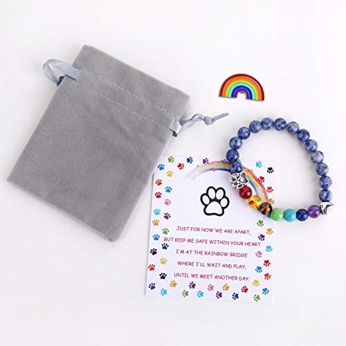 Rainbow Bridge Bracelet, Pet Memorial Gifts for Dogs, Pet Loss Gifts