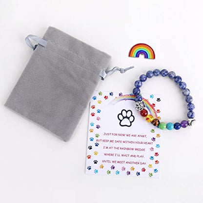 Rainbow Bridge Bracelet, Pet Memorial Gifts for Dogs, Pet Loss Gifts