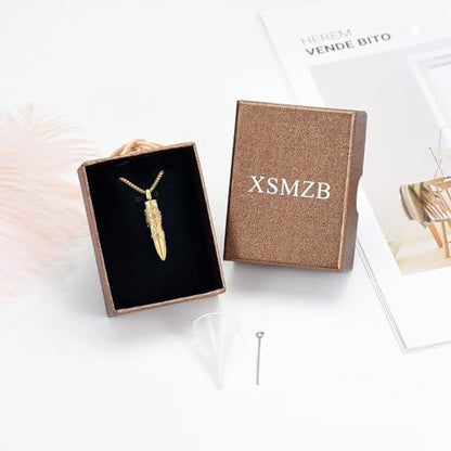 XSMZB Bullet Cremation Ashes Jewelry Tree of Life Keepsake Urn Necklace for Ashes Stainless Steel Memorial Pendant for Women Men - color: Gold