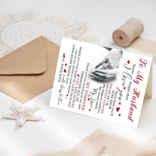 Anniversary Card for Husband, Husband Birthday Card Gifts - color: BK-122