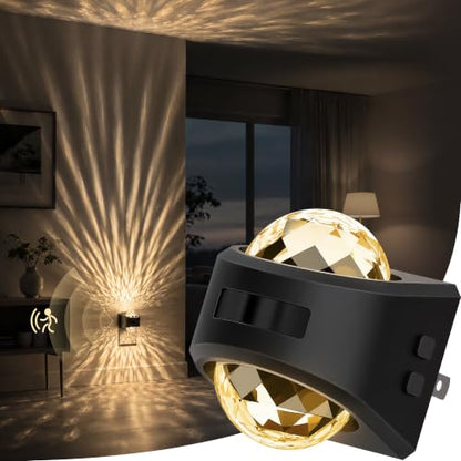 Briignite Motion Sensor Night Light Projector Dimmable Warm White Rotatable - color: Black-Motion