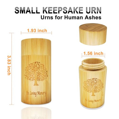 Biodegradable Small Scattering Urns for Human Ashes Adult, Eco Friendly Tubes with Tree of Life Pattern, 1.9''x3.8'', 2 Pcs - size: Small,1.9''x3.8'',2 Pcs