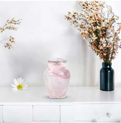 Blush Pink Abstract Cremation Urn for Human Ashes - color: Blush Pink Classic, size: 3 Inch - Pack of 1