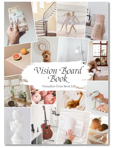 FOUNCY Vision Board Book Magazine for Women Manifestation & Goal Setting - 1200+ Inspirational Pictures & Quotes to Visualize Your Dreams, 122 Pages Dream Board Planner, Collage Kit - color: Vision Board Book-02