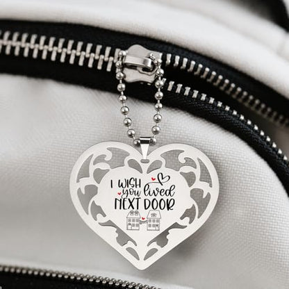 I Wish You Lived Next Door Heart Ornament, Neighbor Gifts for Women, Cute Thoughtful Keepsake for Women Hanging Ornaments S2X8 - style: I Wish You