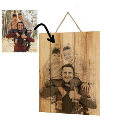 Personalized Wooden Photo Print from Your Picture Custom Photo on Wood - color: Rustic Photo Design