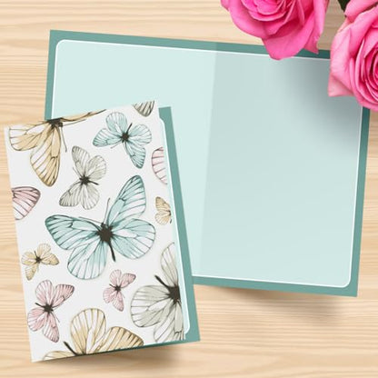 Designer Greetings For Your Words, Blank Cards 6 Pack - color: Pastel Butterflies