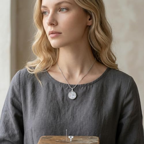Urn Necklace for Ashes Blue opal Cremation Necklace Keepsake Memory Jewelry for Ashes of Loved Ones Keepsake - style: white opal urn