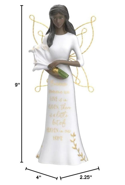 Pavilion - Because Someone We Love is in Heaven - 7.5 Inch Collectible in Memory Ebony Angel Figurine