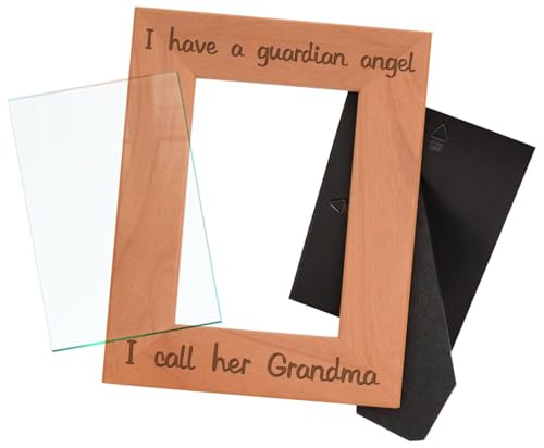 ThisWear Bereavement Grandma Have Guardian Angel Wood Frame - Portrait 4x6 - size: 4x6 Photo - Portrait