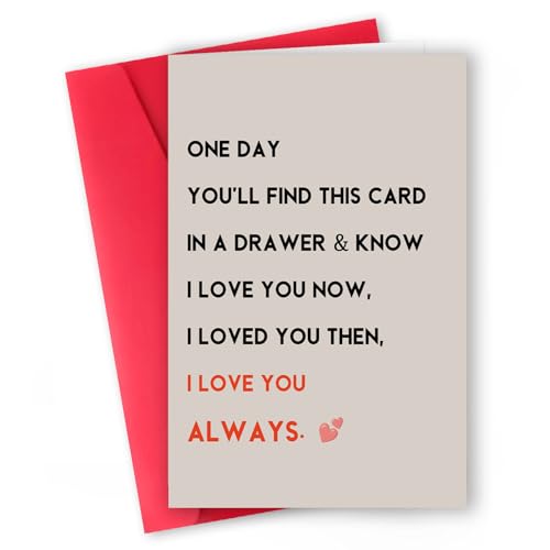 ICOOLYI Romantic Birthday Card & Gifts for Husband Boyfriend Him or Wife Girlfriend Her, Happy Anniversary Card & Gifts, Valentine Day, I Love You Always - color: WY-275