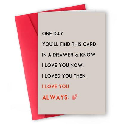 ICOOLYI Romantic Birthday Card & Gifts for Husband Boyfriend Him or Wife Girlfriend Her, Happy Anniversary Card & Gifts, Valentine Day, I Love You Always - color: WY-275