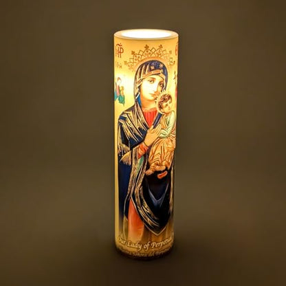 Our Lady of Perpetual Help, LED Flameless Devotional Prayer Candle, THE SAINTS COLLECTION