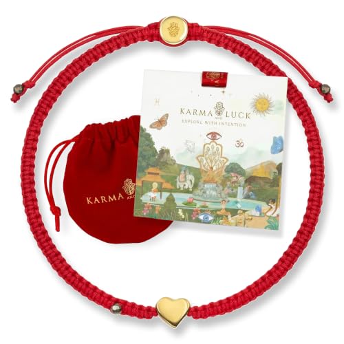 KARMA AND LUCK Adjustable Red String Bracelet for Women | Polished for Versatile, Everyday Elegance - style: 18K Gold Plated
