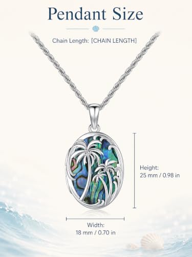 CUOKA MIRACLE Sterling Silver Animals Locket Necklace for Women Keepsake | That Holds Picture Personalized Customize Photo Locket Gift for Mom Grandma - style: 22-Palm Tree