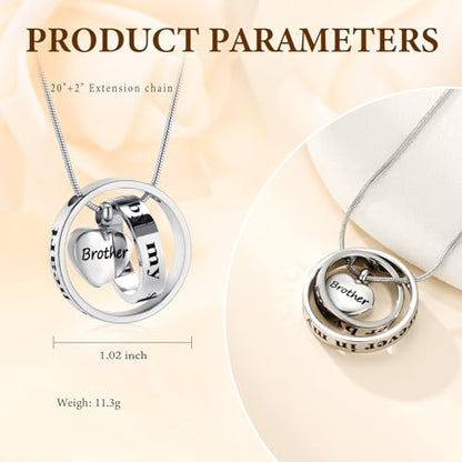 Cremation Jewelry Urn Necklace for Human Ashes for Women Men Eternal Loved Circle Memorial Ashes Keepsake Pendant - color: Customize
