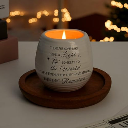 Sympathy Gifts 10 Oz Memory Candle for Loss of Loved One - color: Their Light Remains