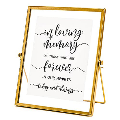 Calculs In Loving Memory Sign, Gold 8x10 Floating Picture Frame