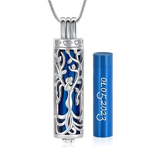 Yinplsmemory Tree of Life Cremation Jewelry Urn Necklace for Women - color: Customize