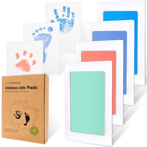 4pk Inkless Baby Hand and Footprint Kit, Mess Free Ink Pads (Popsicle, R) - color: Popsicle, size: 4-Pack, Regular 2.3" x 3.7"