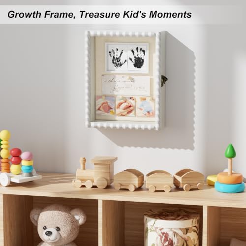 Love-KANKEI Deep Shadow Box Frame 8x10,Solid Wood Beaded Edge Frame,White - color: White, size: 8x10